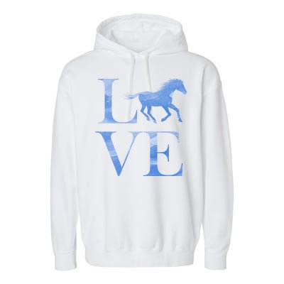 Love Horses Garment-Dyed Fleece Hoodie