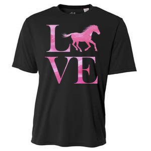 Love Horses Pink Logo Cooling Performance Crew T-Shirt