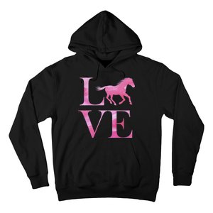 Love Horses Pink Logo Hoodie