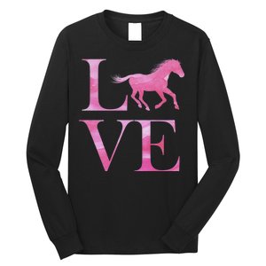 Love Horses Pink Logo Long Sleeve Shirt