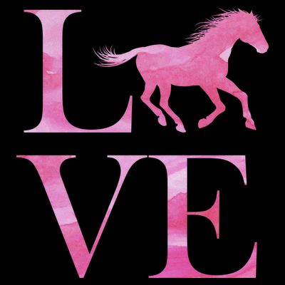 Love Horses Pink Logo T-Shirt