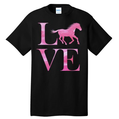 Love Horses Pink Logo Tall T-Shirt