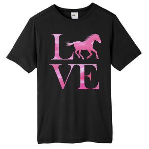 Love Horses Pink Logo Tall Fusion ChromaSoft Performance T-Shirt