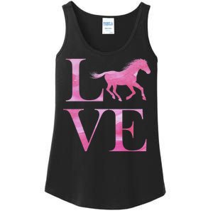 Love Horses Pink Logo Ladies Essential Tank