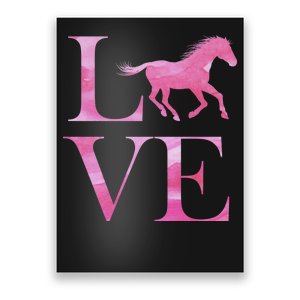 Love Horses Pink Logo Poster