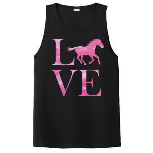 Love Horses Pink Logo PosiCharge Competitor Tank