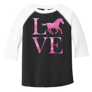 Love Horses Pink Logo Toddler Fine Jersey T-Shirt