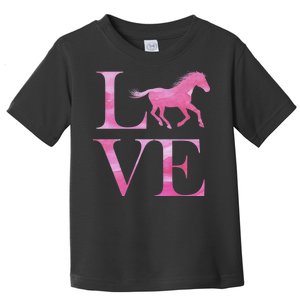 Love Horses Pink Logo Toddler T-Shirt