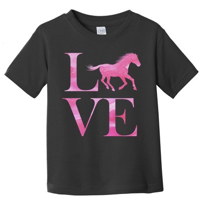 Love Horses Pink Logo Toddler T-Shirt