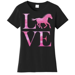 Love Horses Pink Logo Women's T-Shirt