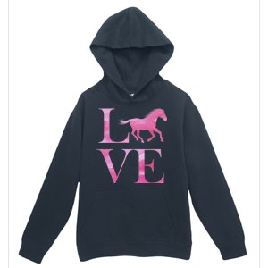 Love Horses Pink Logo Urban Pullover Hoodie