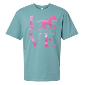 Love Horses Pink Logo Sueded Cloud Jersey T-Shirt