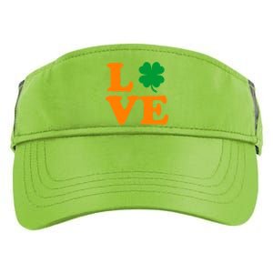 Love Irish Clover Shamrock St. Patrick's Day Adult Drive Performance Visor