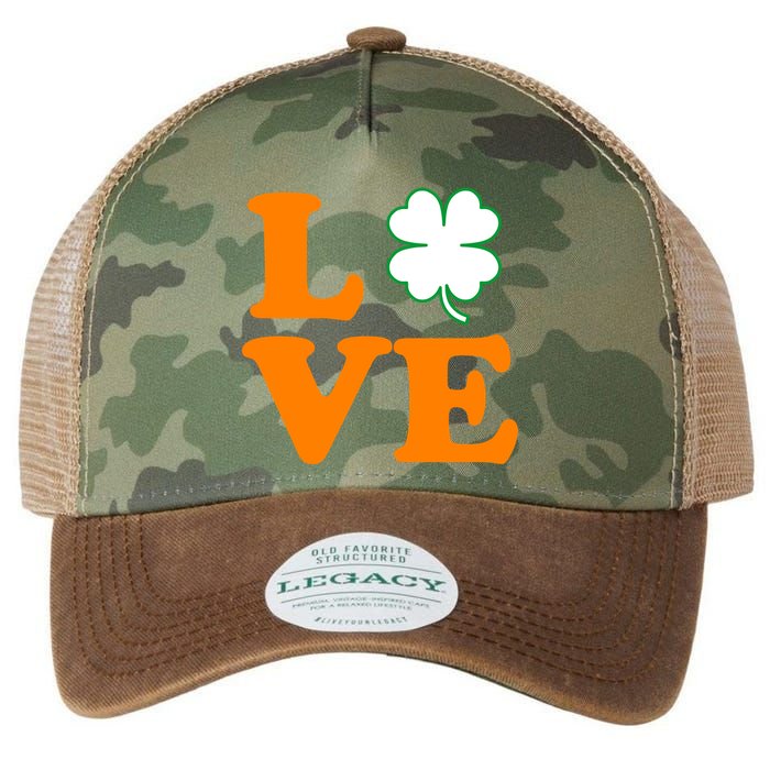 Love Irish Clover Shamrock St. Patrick's Day Legacy Tie Dye Trucker Hat