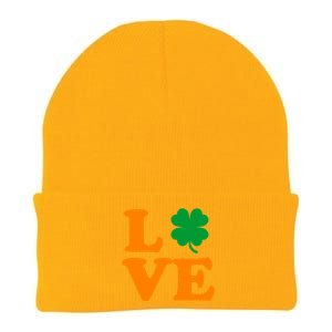 Love Irish Clover Shamrock St. Patrick's Day Knit Cap Winter Beanie