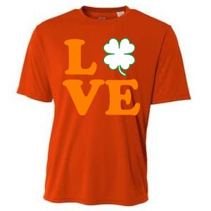 Love Irish Clover Shamrock St. Patrick's Day Cooling Performance Crew T-Shirt