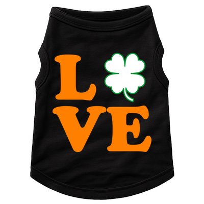 Love Irish Clover Shamrock St. Patrick's Day Doggie Tank