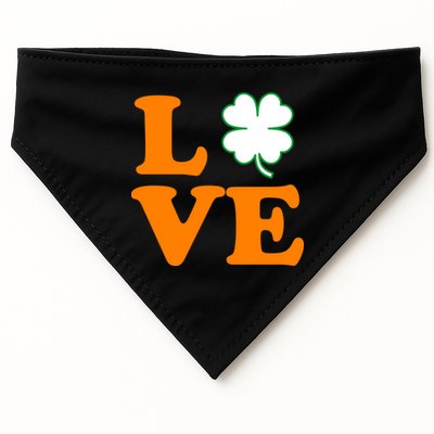 Love Irish Clover Shamrock St. Patrick's Day USA-Made Doggie Bandana
