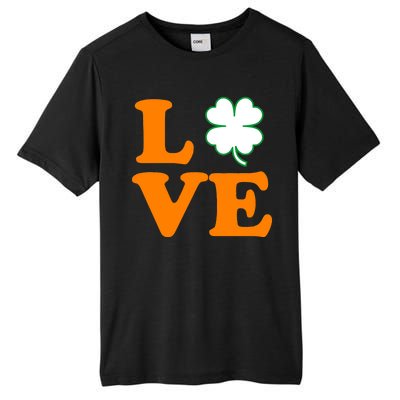 Love Irish Clover Shamrock St. Patrick's Day Tall Fusion ChromaSoft Performance T-Shirt