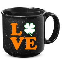 Love Irish Clover Shamrock St. Patrick's Day 15oz Campfire Ceramic Mug
