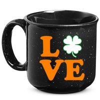 Love Irish Clover Shamrock St. Patrick's Day 15oz Campfire Ceramic Mug