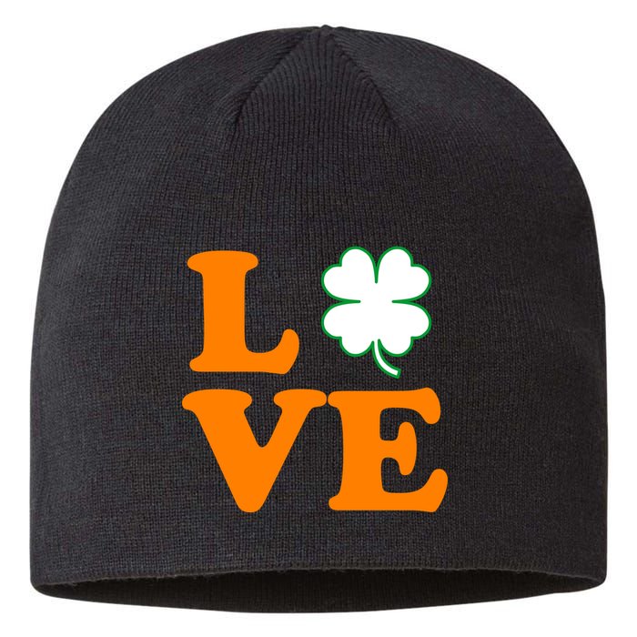 Love Irish Clover Shamrock St. Patrick's Day Sustainable Beanie