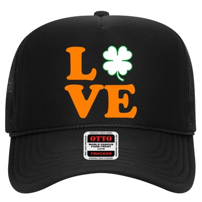 Love Irish Clover Shamrock St. Patrick's Day Trucker Hat