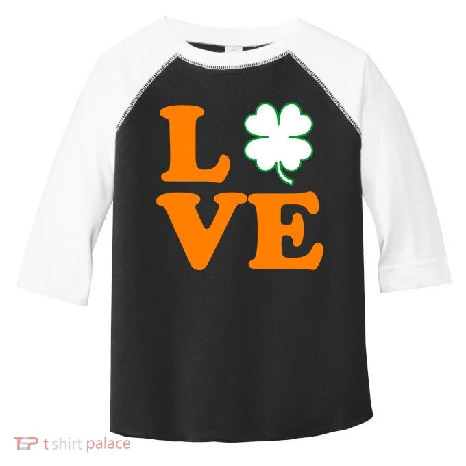 Love Irish Clover Shamrock St. Patrick's Day Toddler Fine Jersey T-Shirt