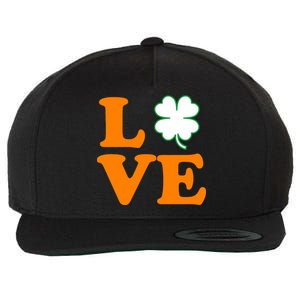 Love Irish Clover Shamrock St. Patrick's Day Wool Snapback Cap