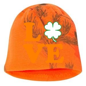 Love Irish Clover Shamrock St. Patrick's Day Kati - Camo Knit Beanie