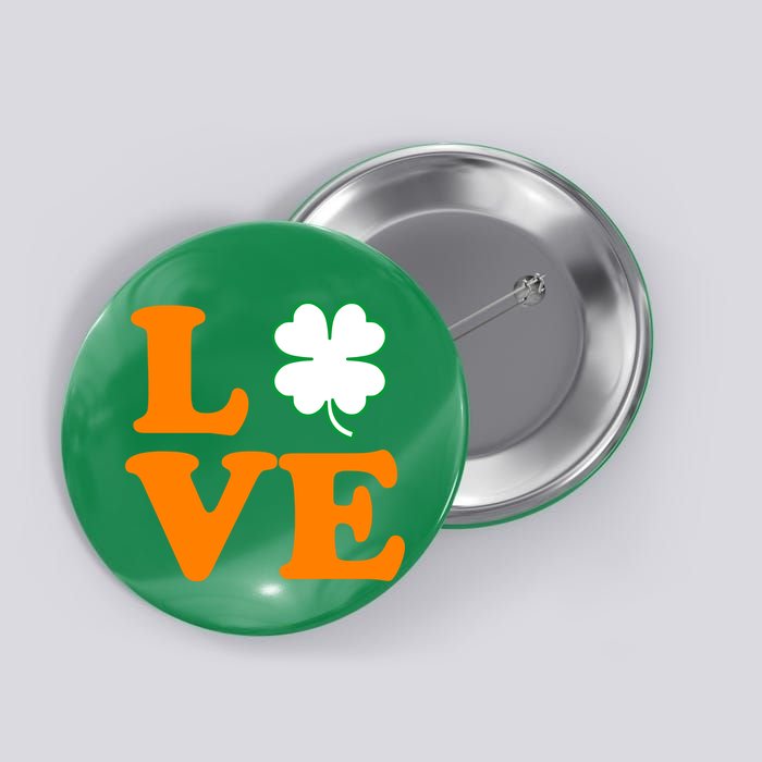 Love Irish Clover Shamrock St. Patrick's Day Button