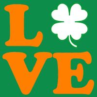 Love Irish Clover Shamrock St. Patrick's Day Button
