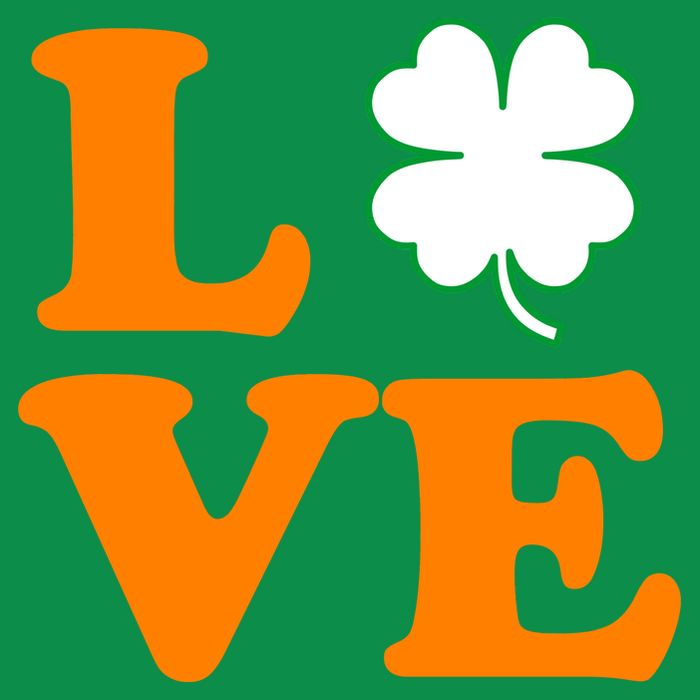 Love Irish Clover Shamrock St. Patrick's Day Button