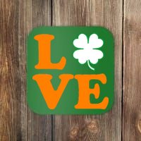 Love Irish Clover Shamrock St. Patrick's Day Coaster