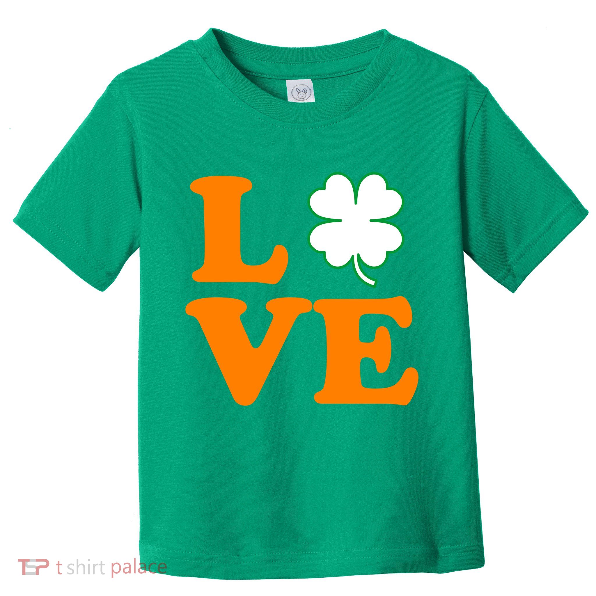 Love Irish Clover Shamrock St. Patrick's Day Toddler T-Shirt