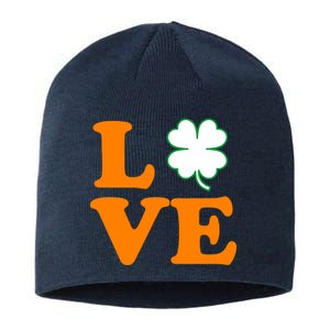 Love Irish Clover Shamrock St. Patrick's Day Sustainable Beanie