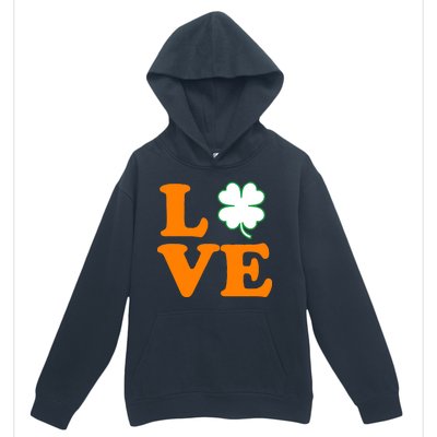 Love Irish Clover Shamrock St. Patrick's Day Urban Pullover Hoodie