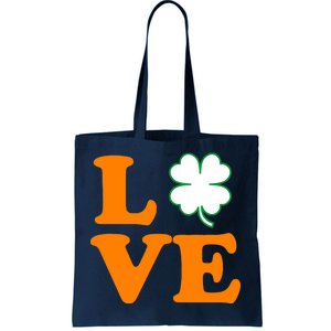 Love Irish Clover Shamrock St. Patrick's Day Tote Bag