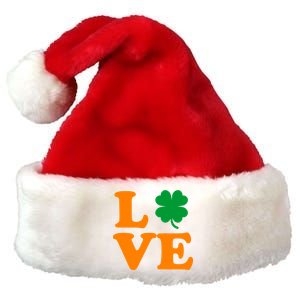 Love Irish Clover Shamrock St. Patrick's Day Premium Christmas Santa Hat