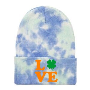 Love Irish Clover Shamrock St. Patrick's Day Tie Dye 12in Knit Beanie