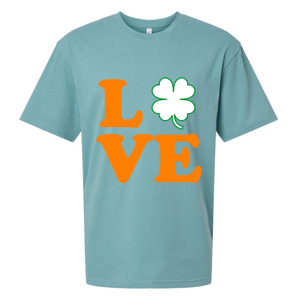 Love Irish Clover Shamrock St. Patrick's Day Sueded Cloud Jersey T-Shirt