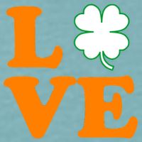 Love Irish Clover Shamrock St. Patrick's Day Sueded Cloud Jersey T-Shirt