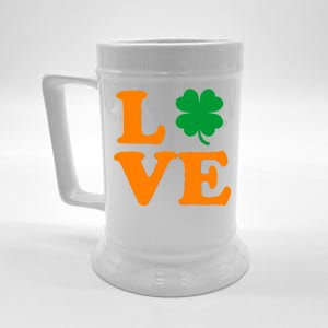 Love Irish Clover Shamrock St. Patrick's Day Beer Stein