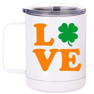 Love Irish Clover Shamrock St. Patrick's Day 12 oz Stainless Steel Tumbler Cup