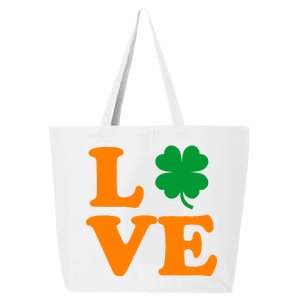 Love Irish Clover Shamrock St. Patrick's Day 25L Jumbo Tote