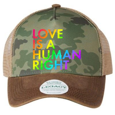 Love Is A Human Right Rainbow Legacy Tie Dye Trucker Hat