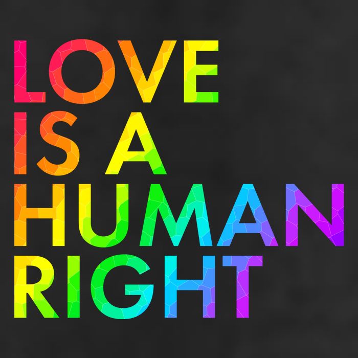 Love Is A Human Right Rainbow Trucker Hat