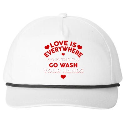 Love Is Everyone So Is the Flu Snapback Five-Panel Rope Hat