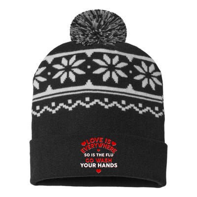 Love Is Everyone So Is the Flu USA-Made Snowflake Beanie