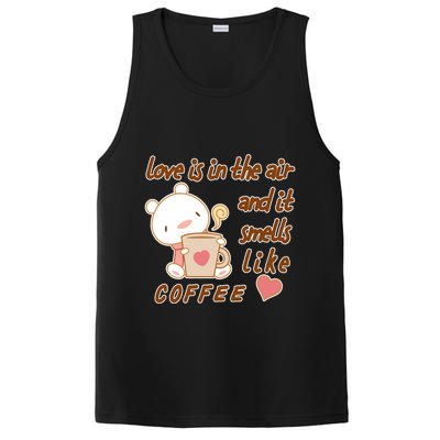 Love Is In The Air And It Smells Like Coffee Teddy Bear PosiCharge Competitor Tank